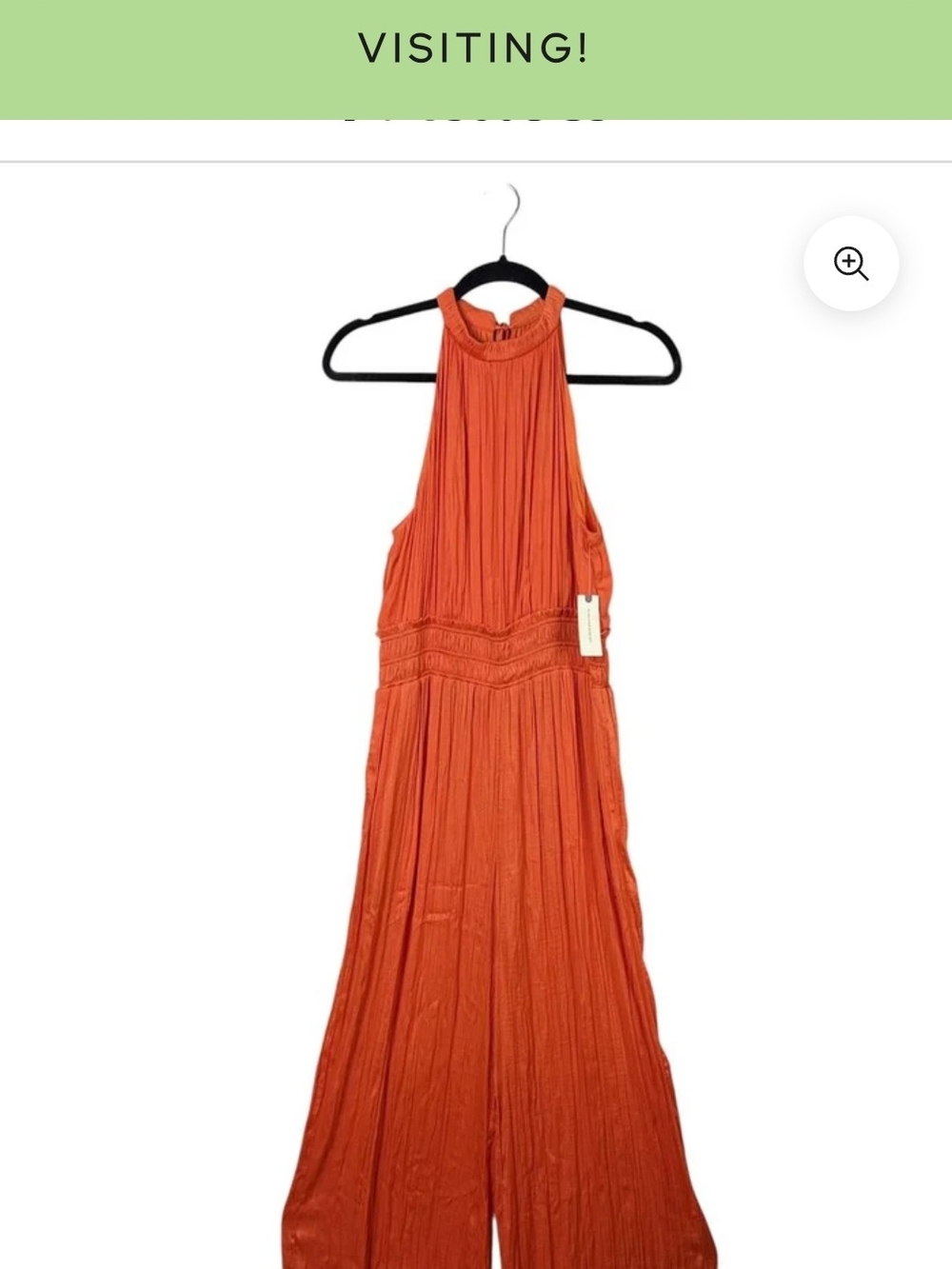 Anthropologie Wide-Leg Jumpsuit in Bright Orange